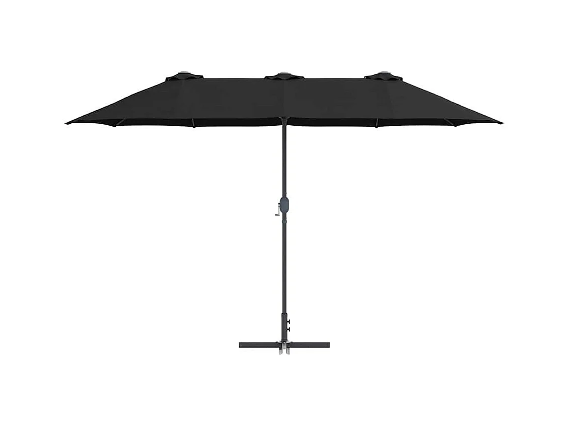 Parasol de jardin-Parasol d'extérieur Noir 370 x 197 x 239 cm