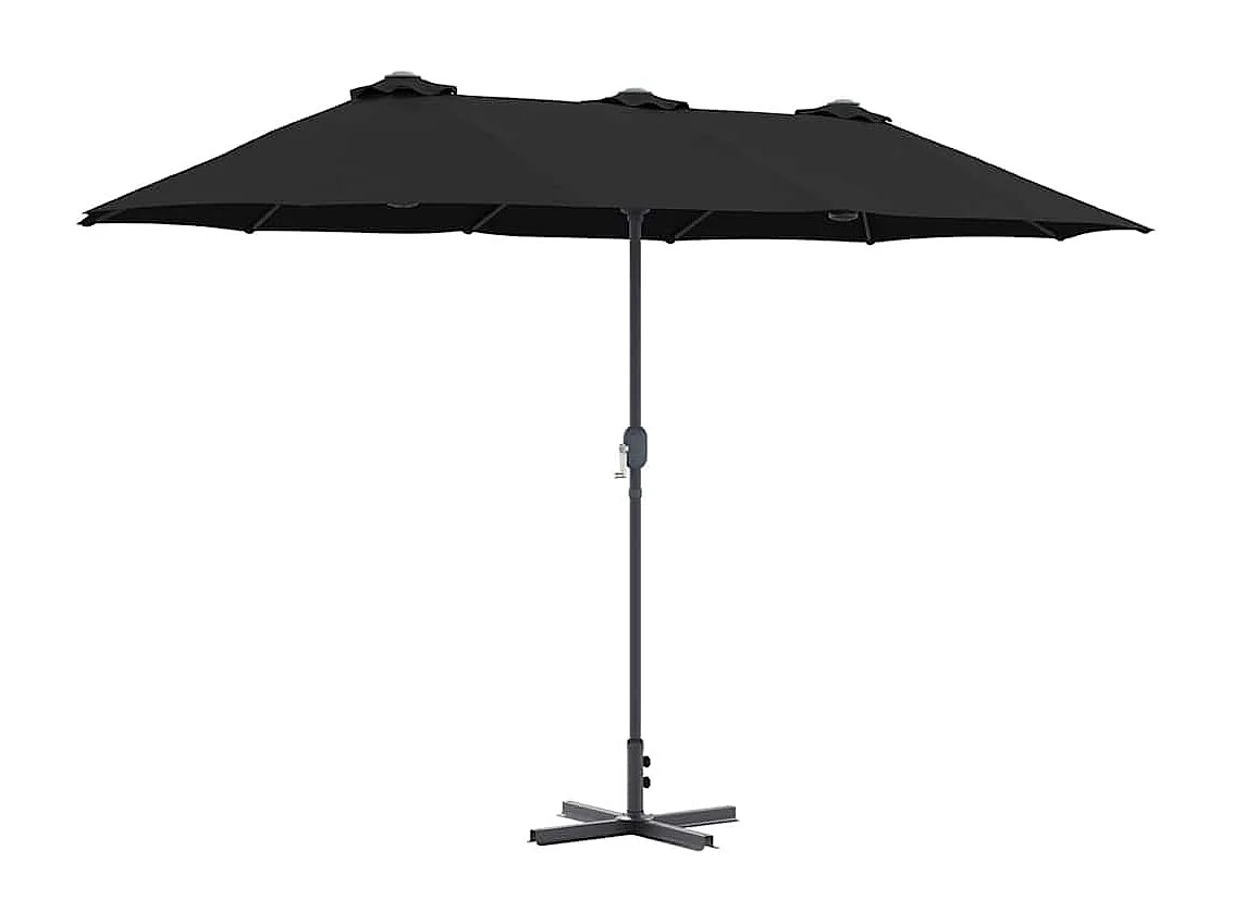 Parasol de jardin-Parasol d'extérieur Noir 370 x 197 x 239 cm