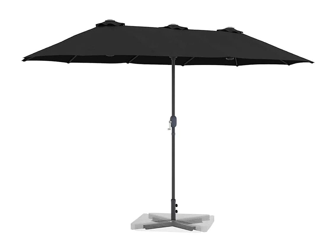 Parasol de jardin-Parasol d'extérieur Noir 370 x 197 x 239 cm