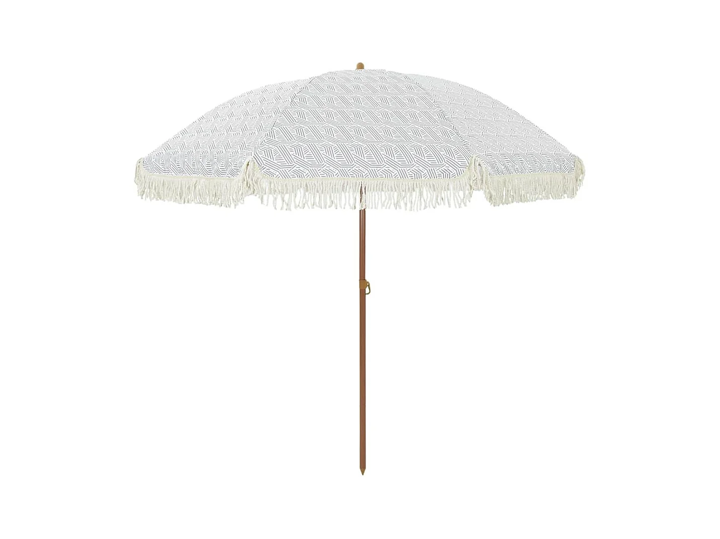 Parasol de jardin-Parasol Gris et blanc Ø 205 x 209 cm Acier