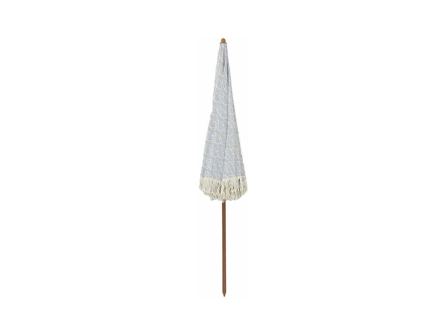 Parasol de jardin-Parasol Gris et blanc Ø 205 x 209 cm Acier