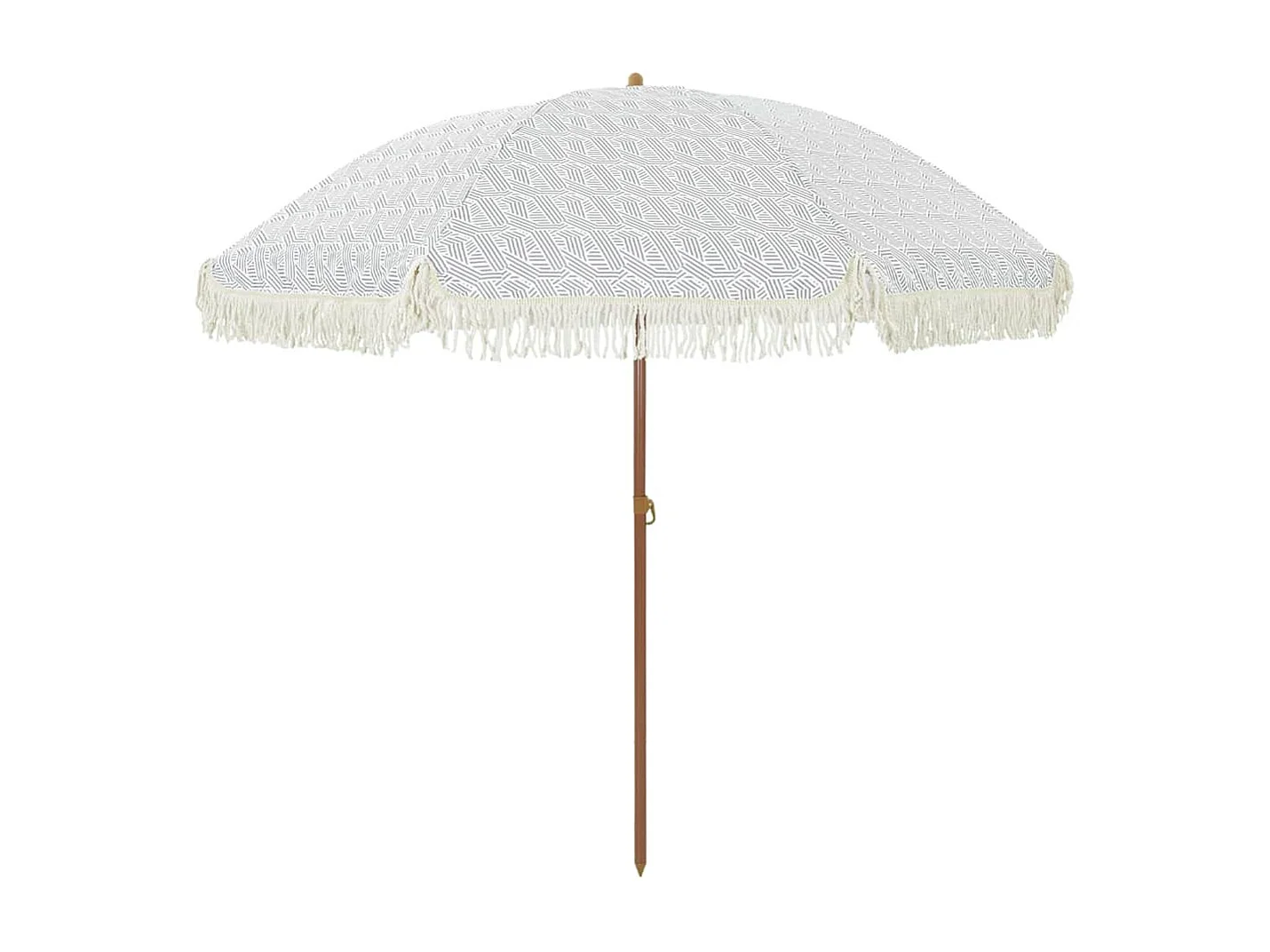 Parasol de jardin-Parasol Gris et blanc Ø 205 x 209 cm Acier