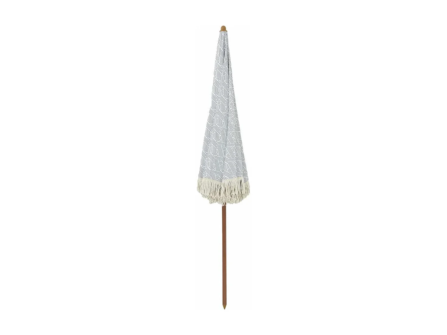 Parasol de jardin-Parasol Gris et blanc Ø 205 x 209 cm Acier
