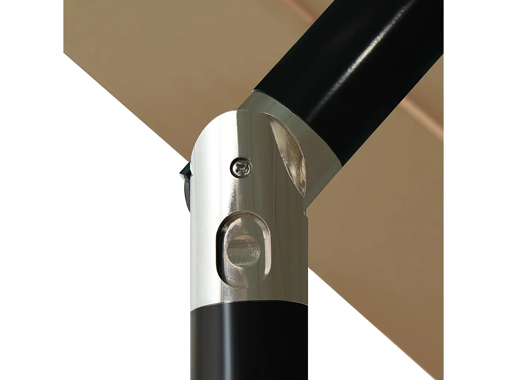 Parasol de jardin-Parasol à 3 niveaux  avec mât en aluminium taupe 3,5 m