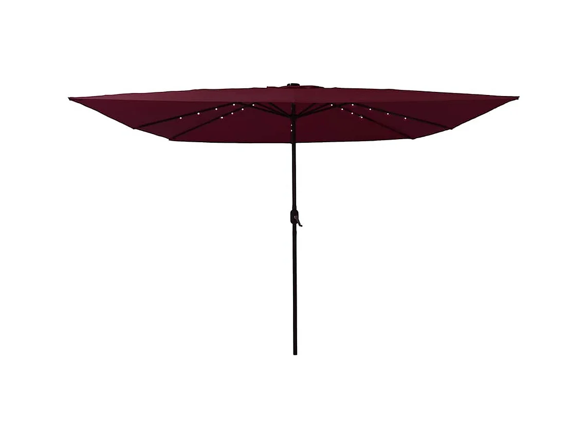 Parasol de jardin-Parasol d'extérieur Rouge et Noir 295 x 295 x 245 cm