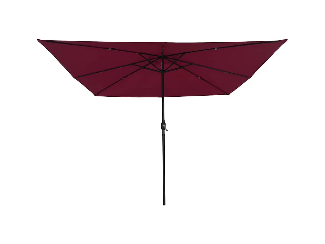 Parasol de jardin-Parasol d'extérieur Rouge et Noir 295 x 295 x 245 cm