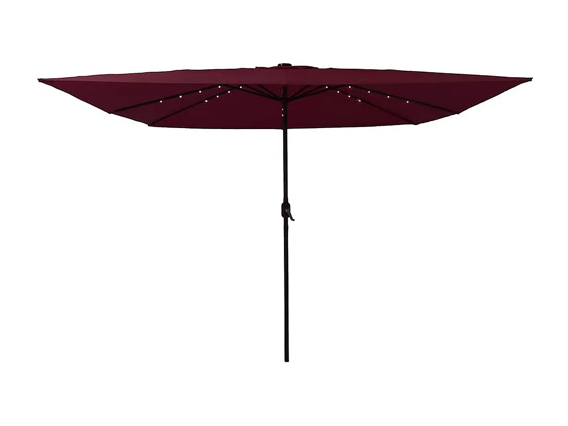 Parasol de jardin-Parasol d'extérieur Rouge et Noir 295 x 295 x 245 cm