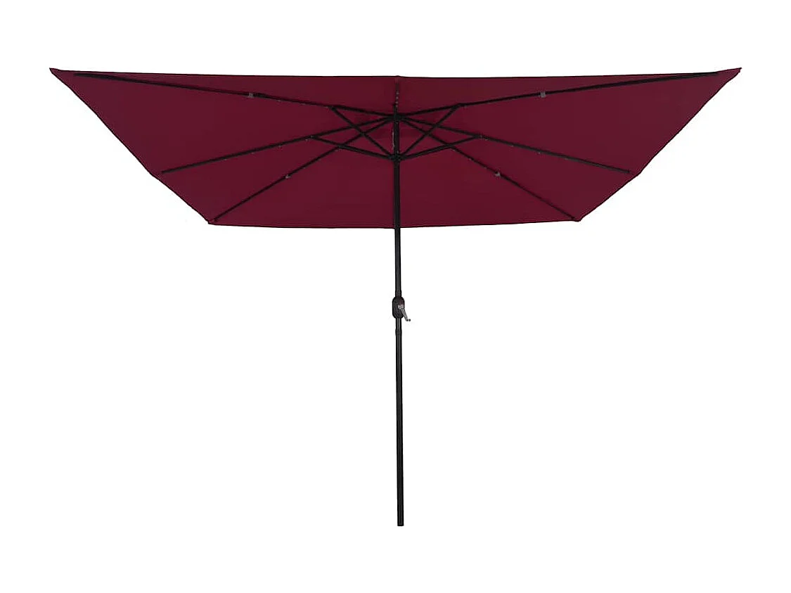 Parasol de jardin-Parasol d'extérieur Rouge et Noir 295 x 295 x 245 cm