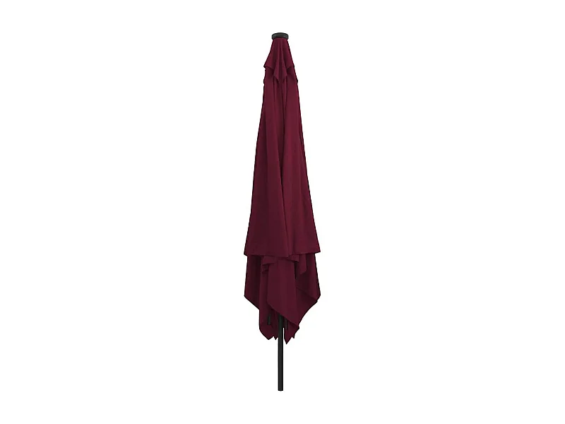 Parasol de jardin-Parasol d'extérieur Rouge et Noir 295 x 295 x 245 cm