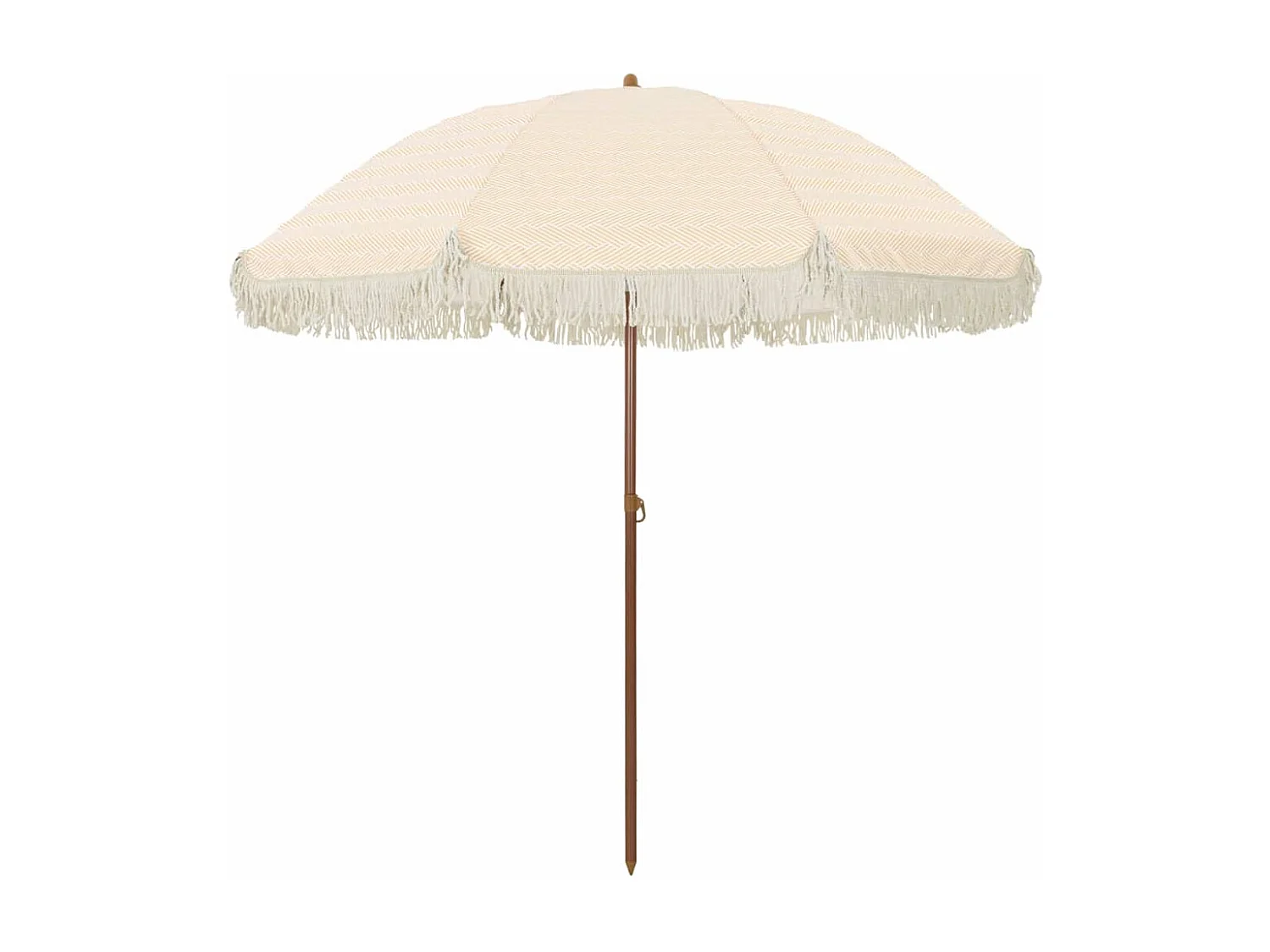Parasol de jardin-Parasol Jaune et blanc Ø 205 x 209 cm Acier