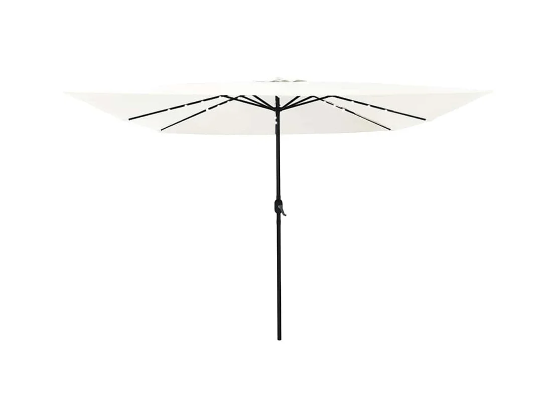 Parasol de jardin-Parasol d'extérieur Blanc et Noir 295 x 295 x 245 cm