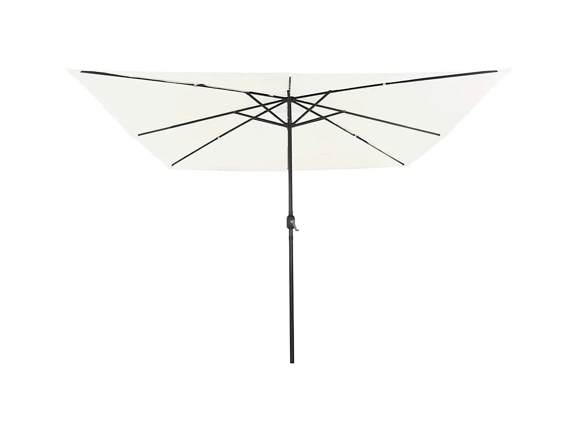 Parasol de jardin-Parasol d'extérieur Blanc et Noir 295 x 295 x 245 cm