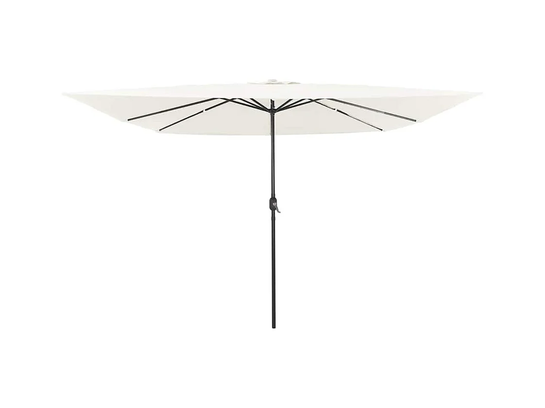 Parasol de jardin-Parasol d'extérieur Blanc et Noir 295 x 295 x 245 cm
