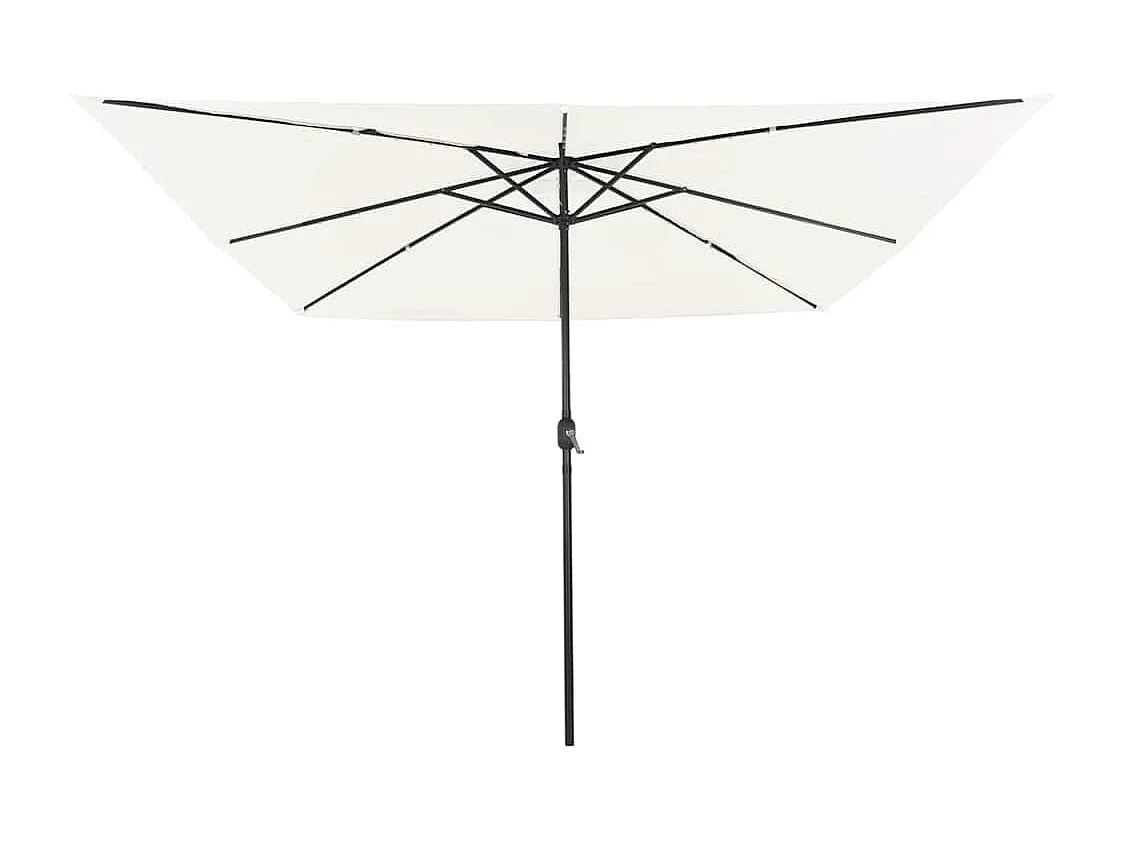 Parasol de jardin-Parasol d'extérieur Blanc et Noir 295 x 295 x 245 cm