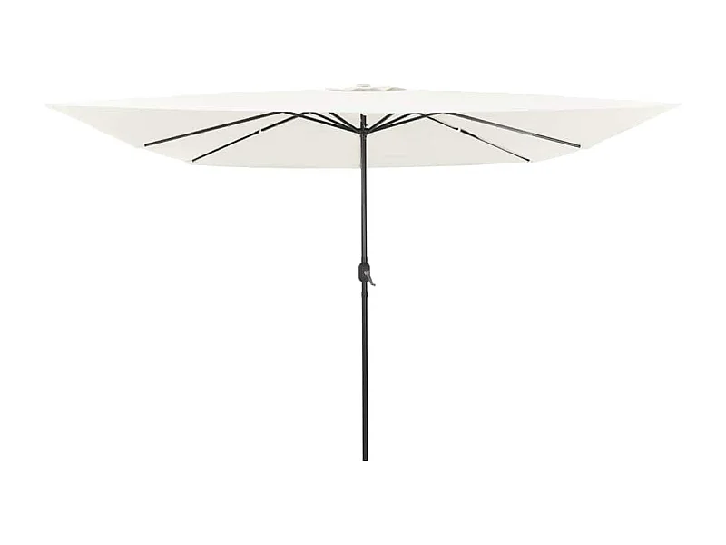 Parasol de jardin-Parasol d'extérieur Blanc et Noir 295 x 295 x 245 cm