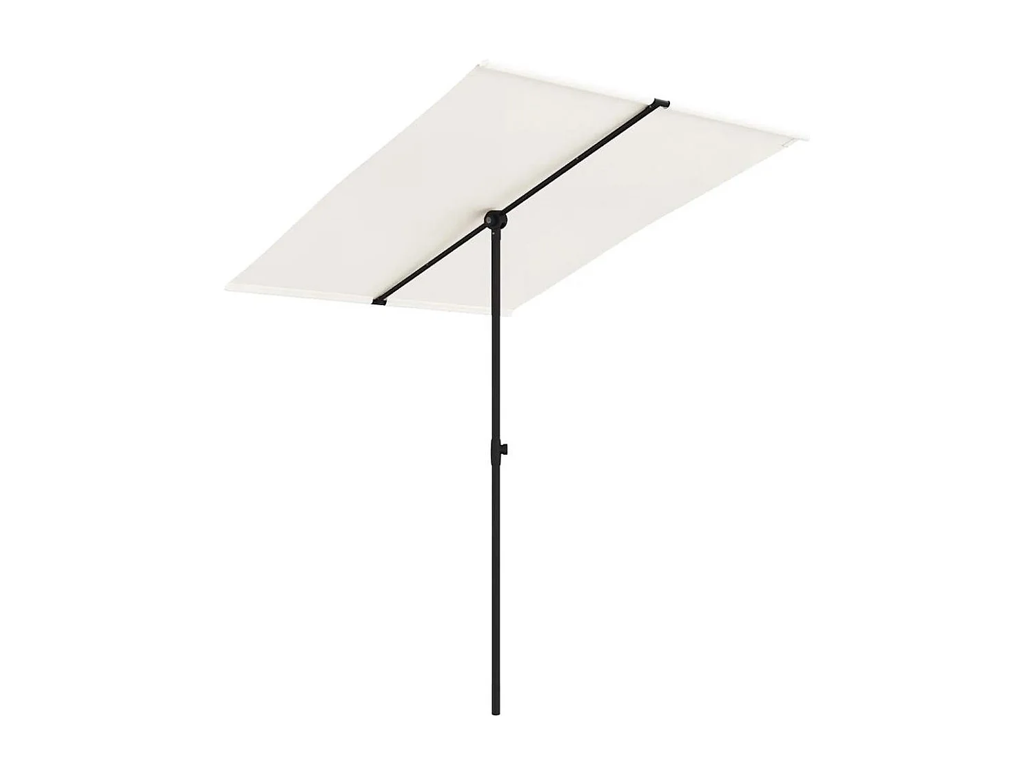 Parasol de jardin-Parasol d'extérieur avec mât en aluminium 2x1,5 m Blanc sable