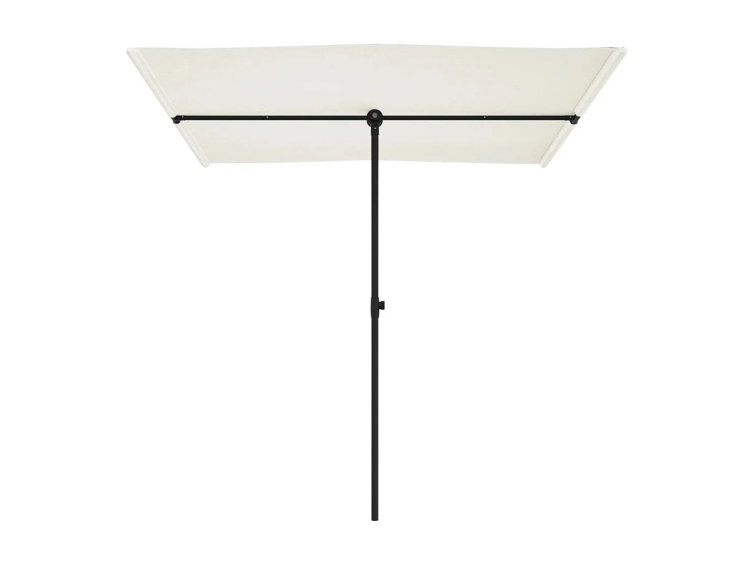 Parasol de jardin-Parasol d'extérieur avec mât en aluminium 2x1,5 m Blanc sable