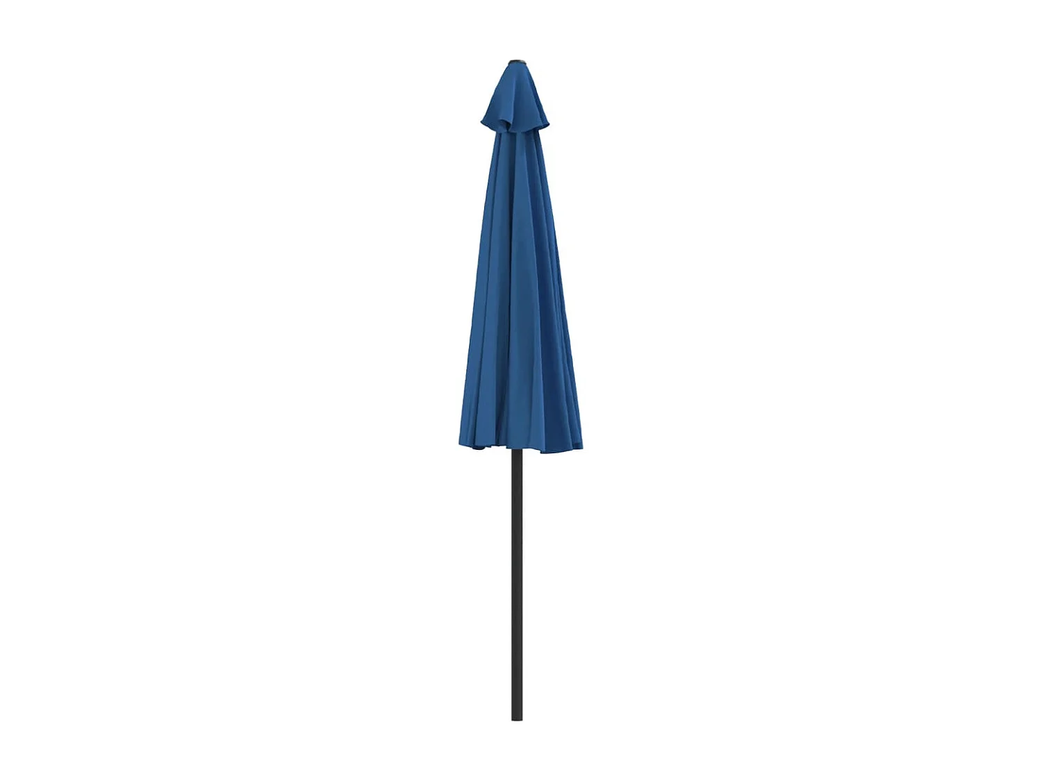 Parasol de jardin-Parasol de balcon avec mât en aluminium Bleu 270x144x222cm Demi