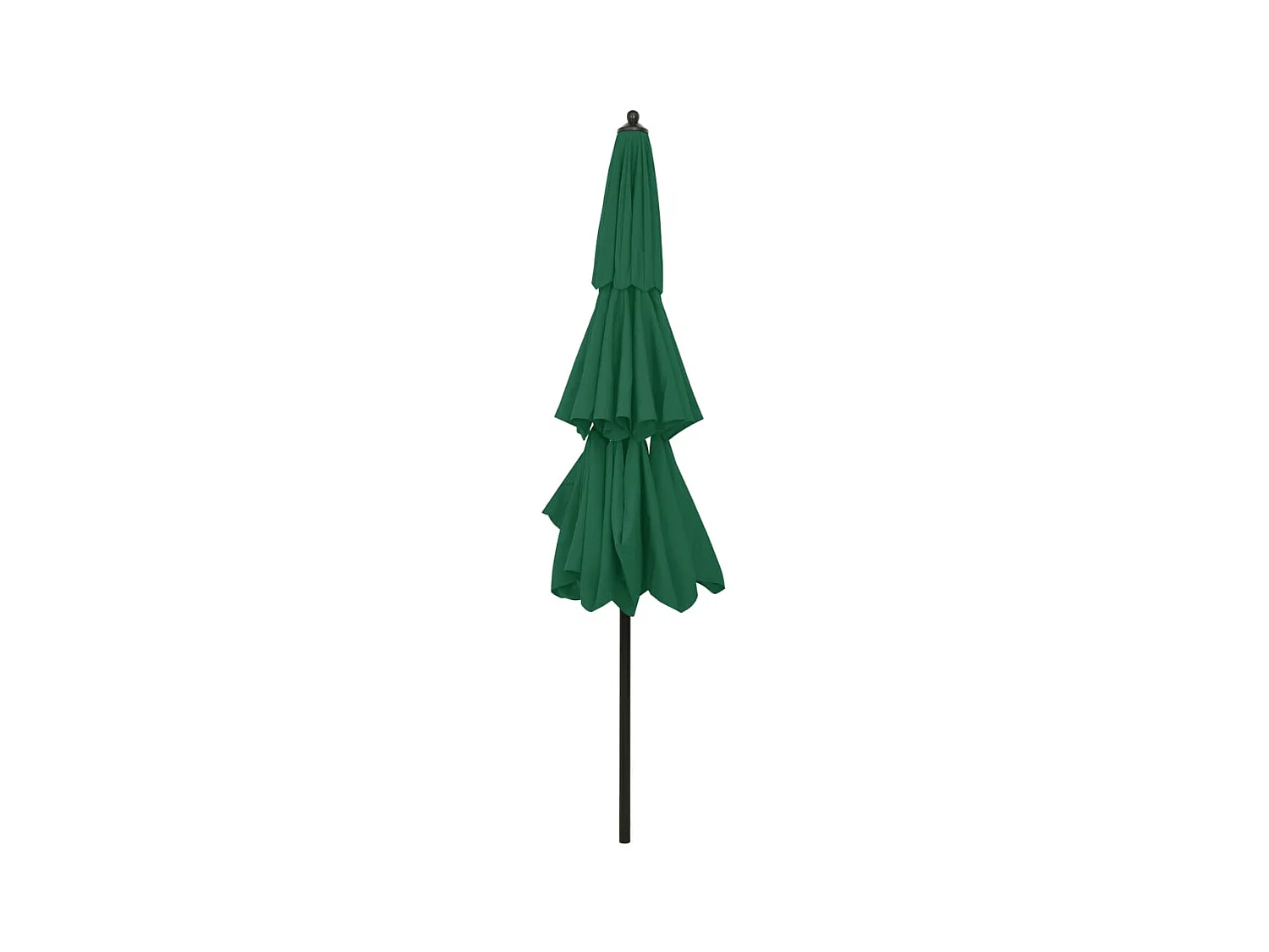 Parasol de jardin-Parasol à 3 niveaux  avec mât en aluminium vert 3 m