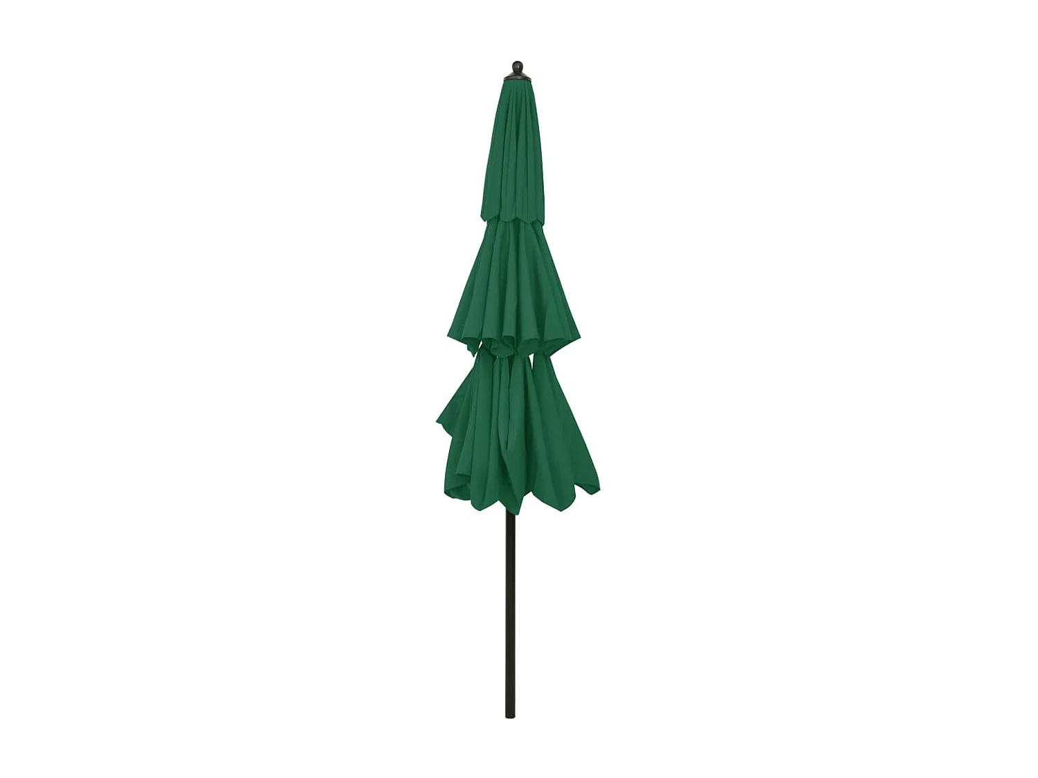 Parasol de jardin-Parasol à 3 niveaux  avec mât en aluminium vert 3 m