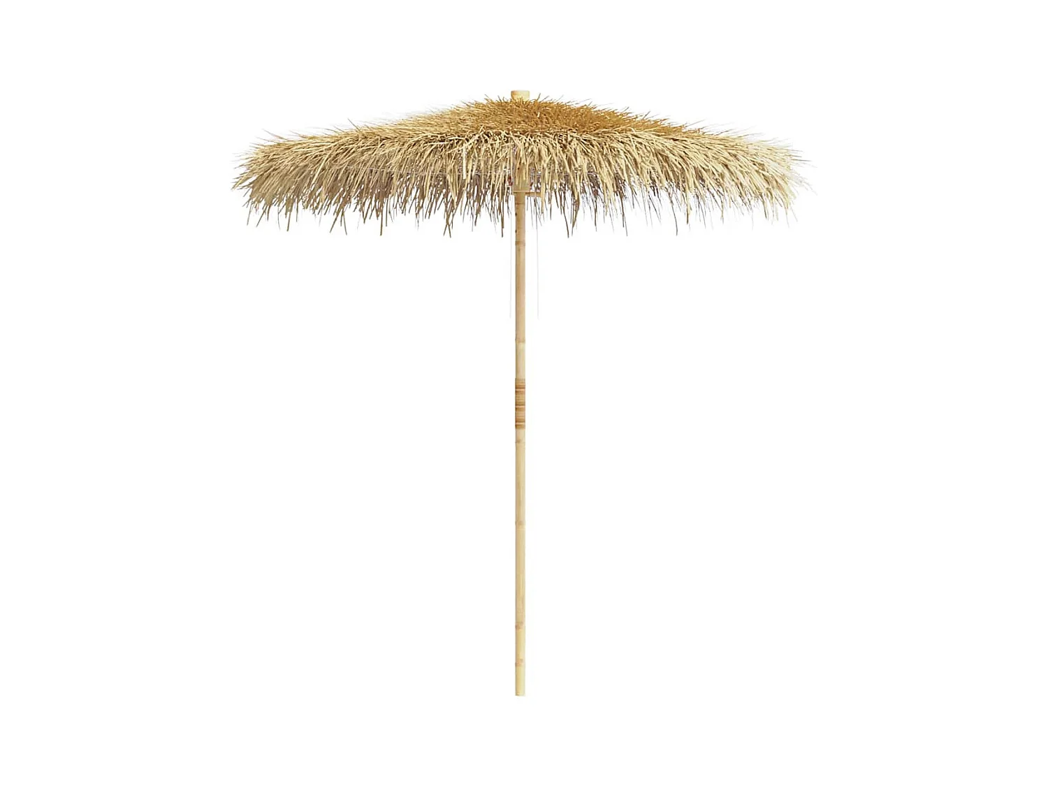 Parasol de jardin en bambou avec toit en feuille de bananier 210 cm