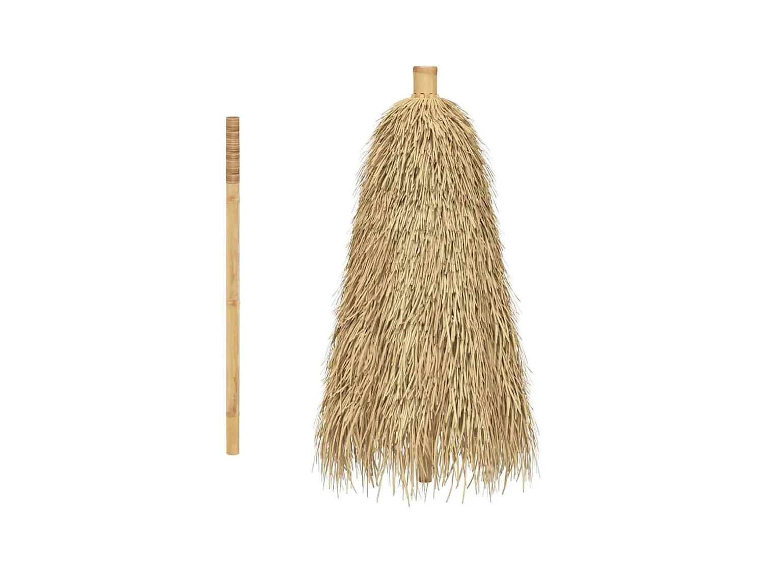 Parasol de jardin en bambou avec toit en feuille de bananier 210 cm