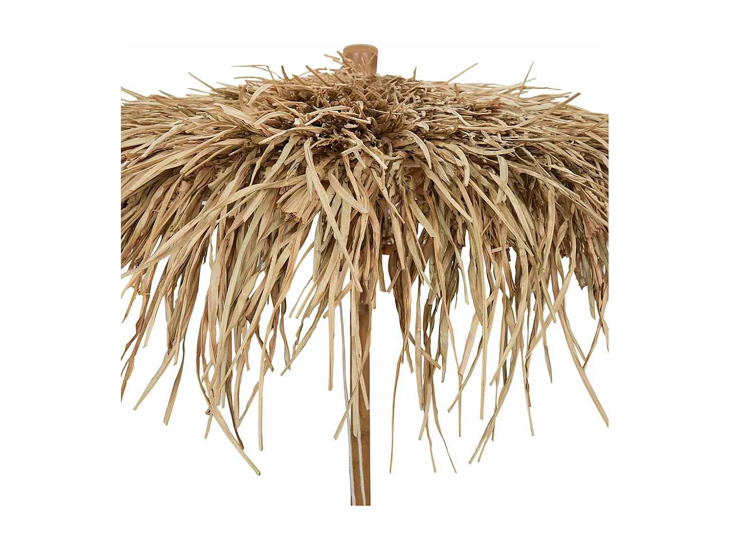 Parasol de jardin en bambou avec toit en feuille de bananier 210 cm