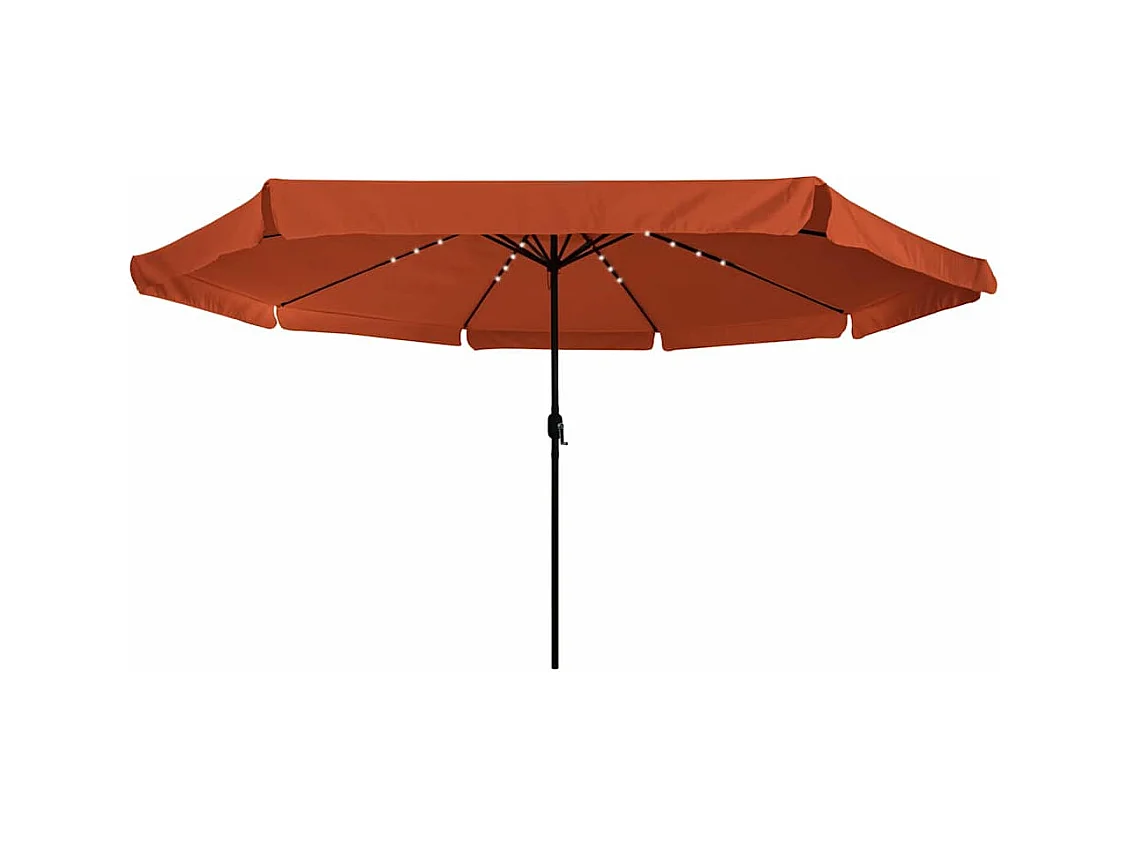 Parasol de jardin-Parasol d'extérieur Rouge et Noir 395 x 395 x 245 cm