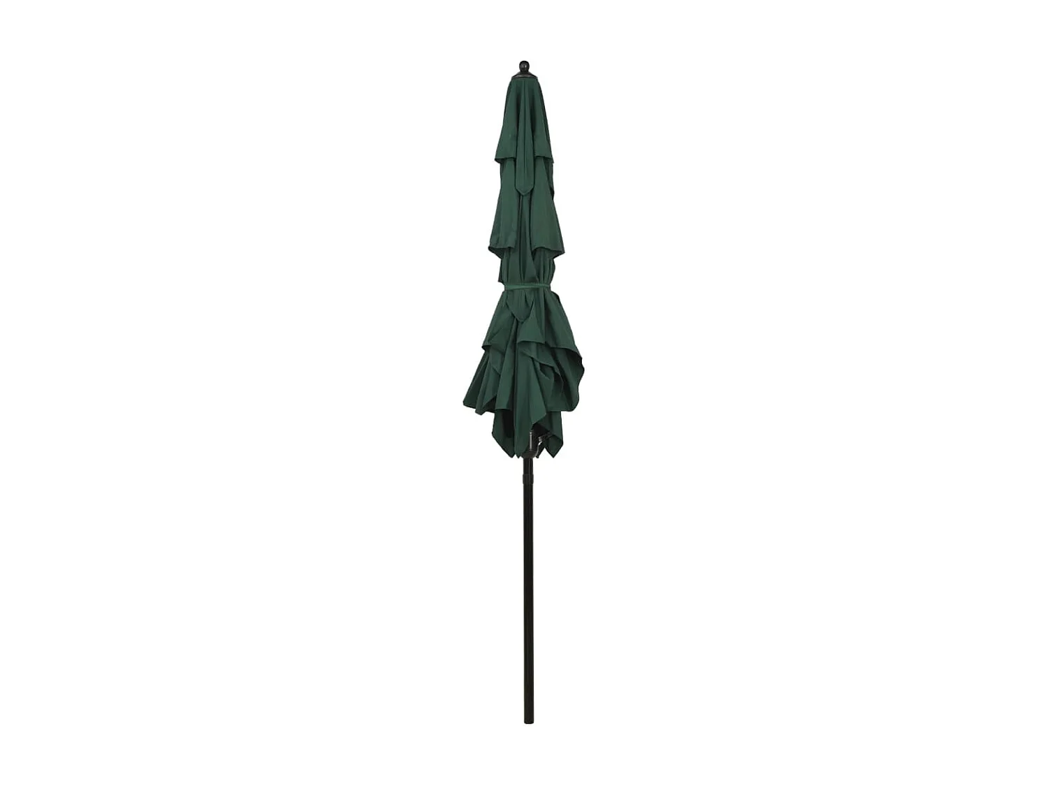 Parasol de jardin-Parasol à 3 niveaux  avec mât en aluminium vert 2x2 m