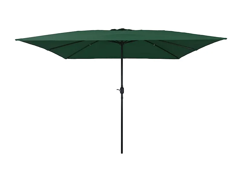 Parasol de jardin-Parasol d'extérieur Vert et Noir 295 x 295 x 245 cm