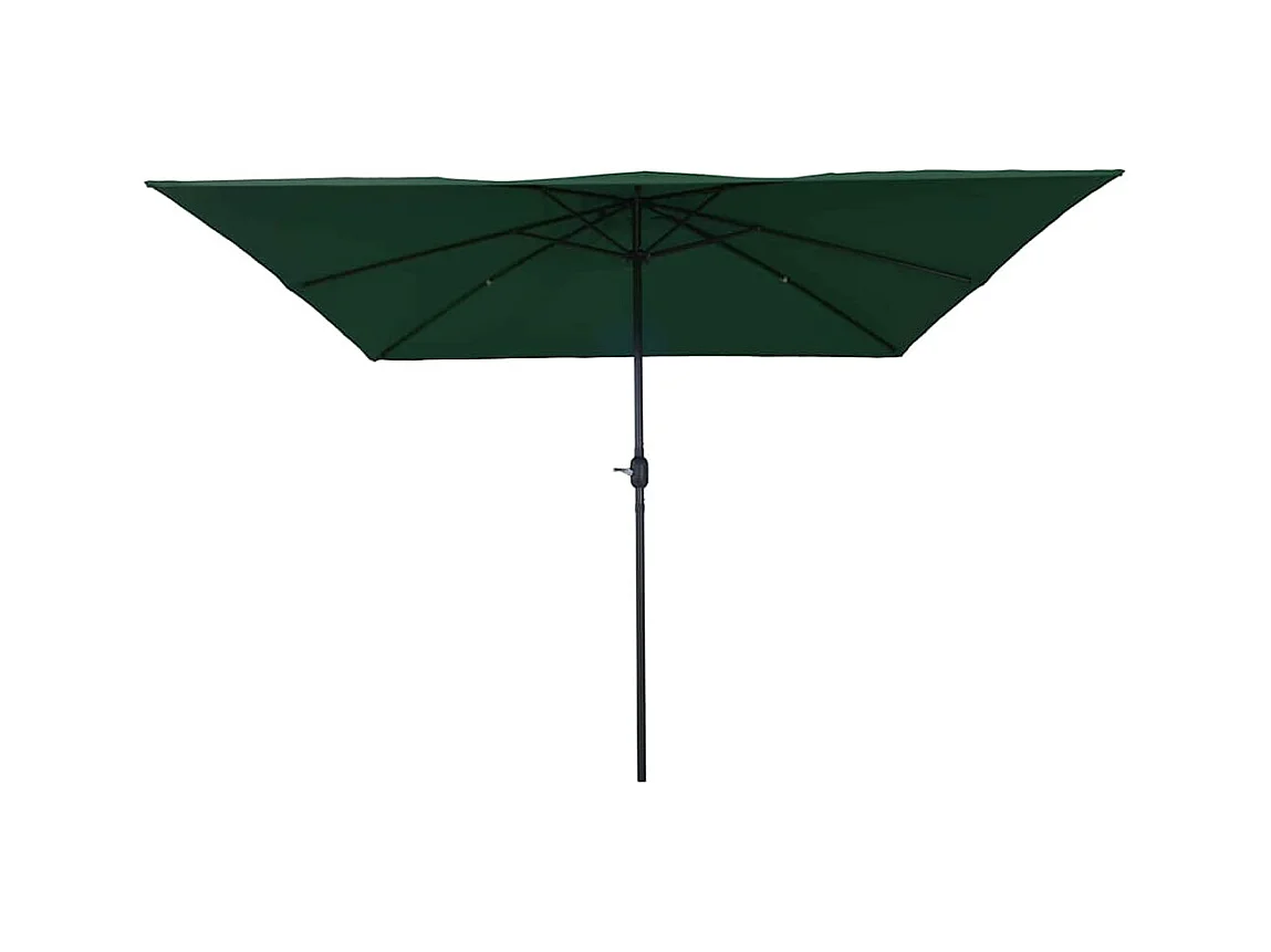 Parasol de jardin-Parasol d'extérieur Vert et Noir 295 x 295 x 245 cm
