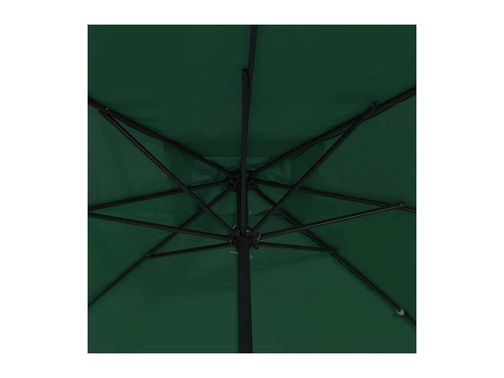 Parasol de jardin-Parasol d'extérieur Vert et Noir 295 x 295 x 245 cm