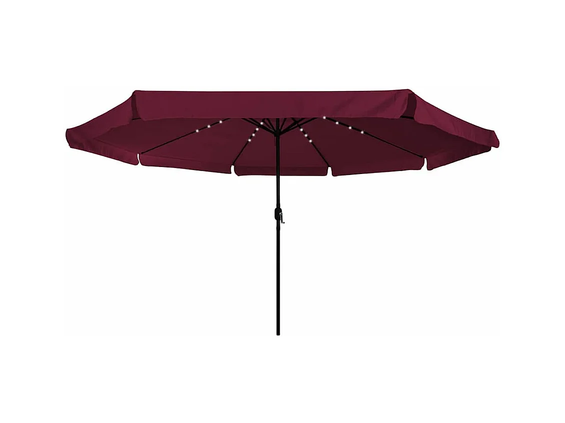 Parasol de jardin-Parasol d'extérieur Rouge et Noir 395 x 395 x 245 cm
