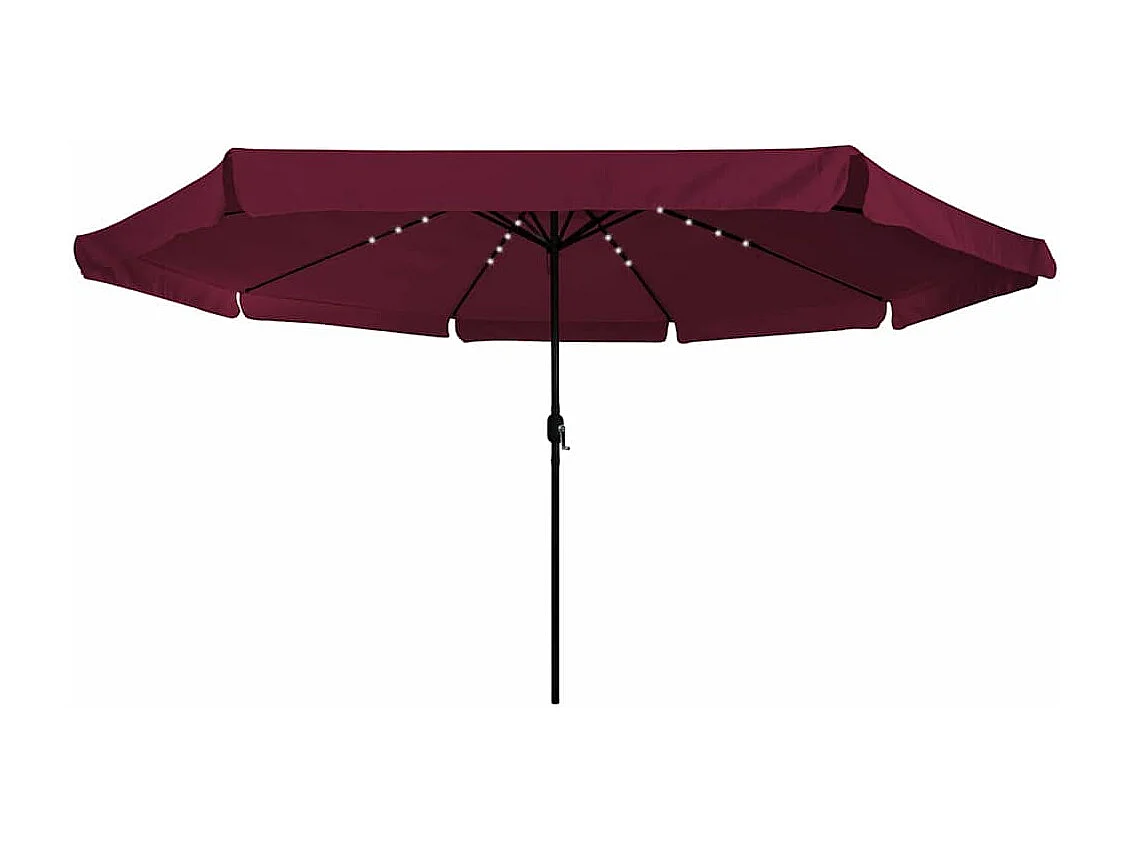 Parasol de jardin-Parasol d'extérieur Rouge et Noir 395 x 395 x 245 cm