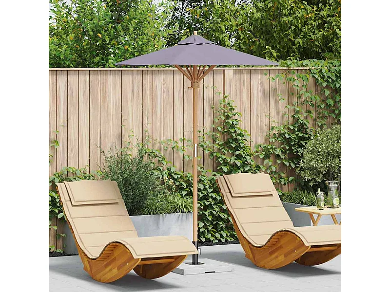 Parasol de jardin-Parasol d'extérieur Gris foncé 150 x 150 x 210 cm Bambou