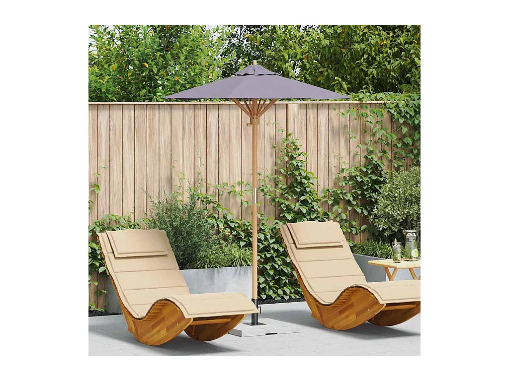 Parasol de jardin-Parasol d'extérieur Gris foncé 150 x 150 x 210 cm Bambou