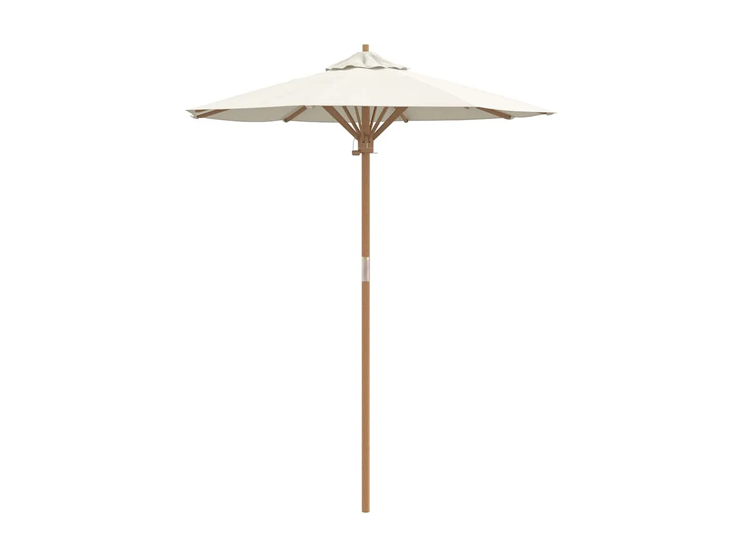 Parasol de jardin-Parasol d'extérieur Blanc crème 180 x 180 x 230 cm Bambou