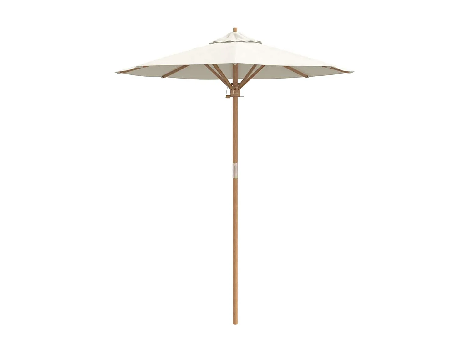 Parasol de jardin-Parasol d'extérieur Blanc crème 180 x 180 x 230 cm Bambou