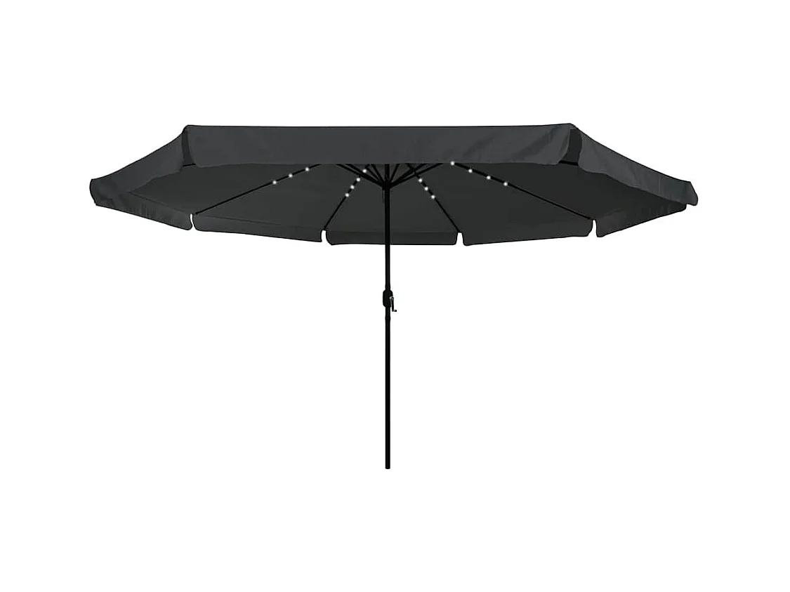 Parasol de jardin Anthracite et noir 395 x 395 x 245 cm