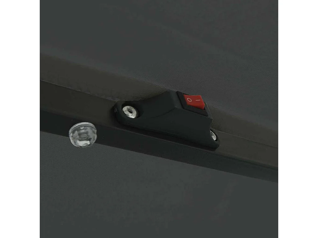 Parasol de jardin Anthracite et noir 395 x 395 x 245 cm