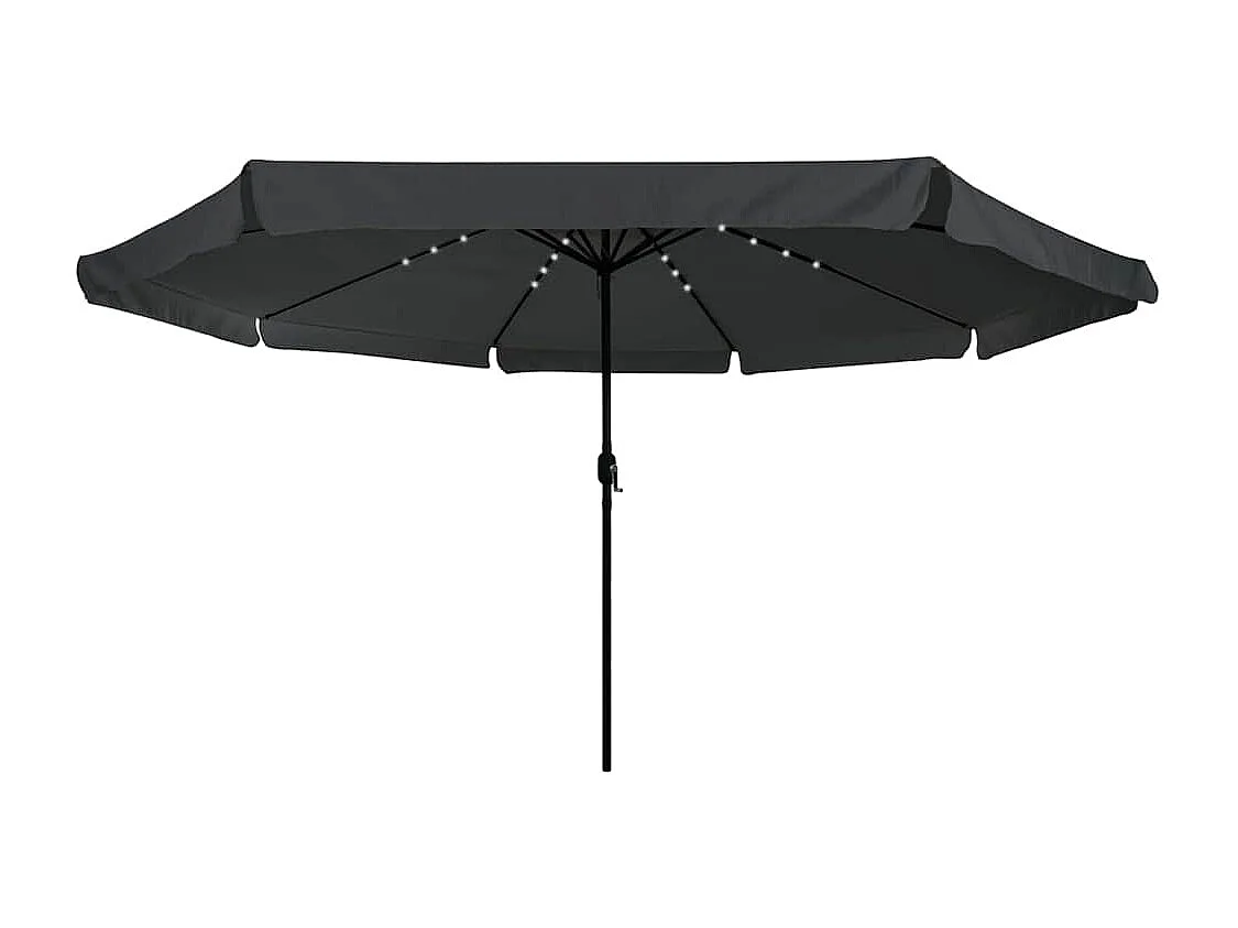Parasol de jardin Anthracite et noir 395 x 395 x 245 cm