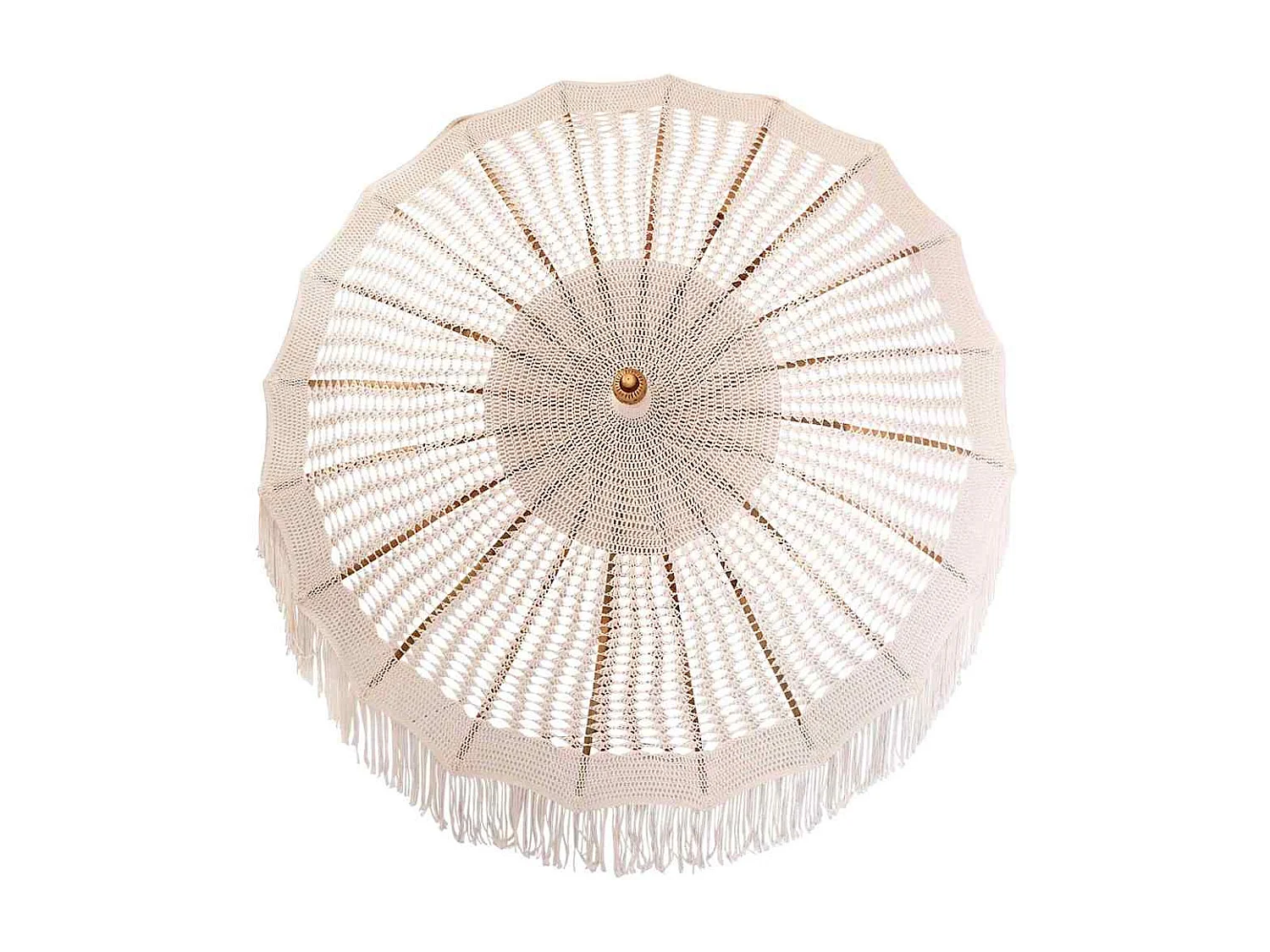 Parasol de jardin-Parasol Crème (185-195) x 250 cm Coton et bois massif