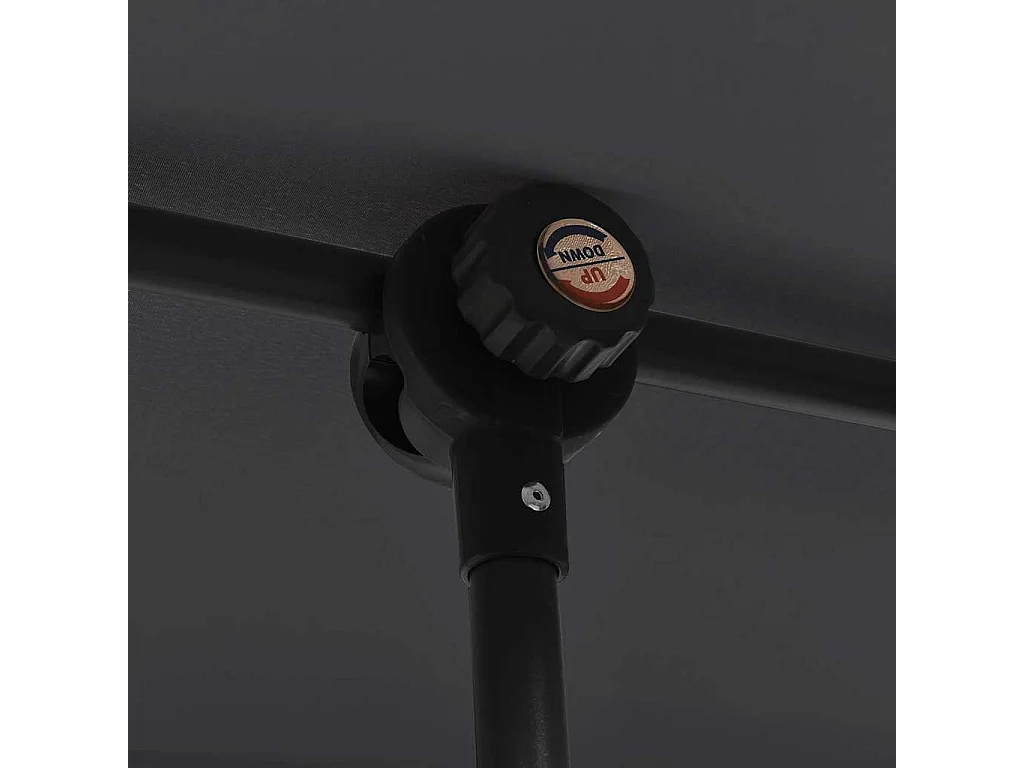 Parasol de jardin-Parasol d'extérieur avec mât en aluminium 2x1,5 m Noir