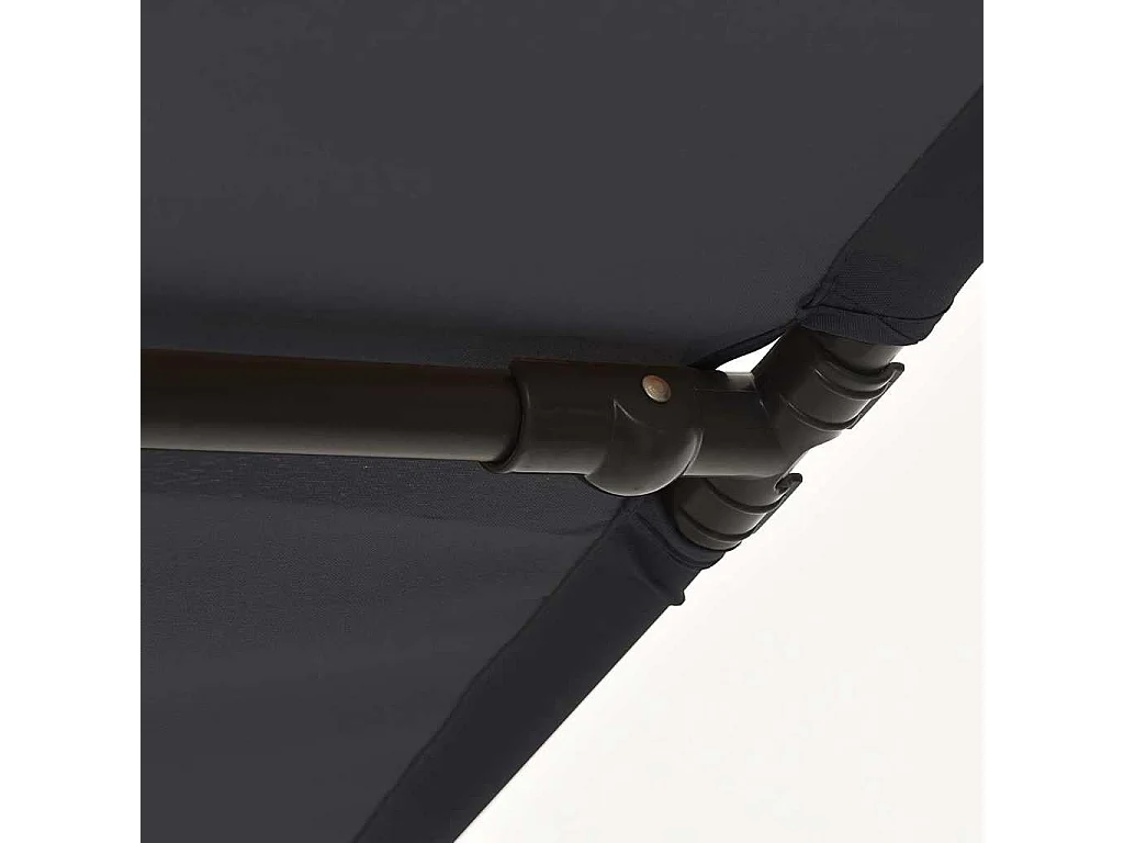 Parasol de jardin-Parasol d'extérieur avec mât en aluminium 2x1,5 m Noir