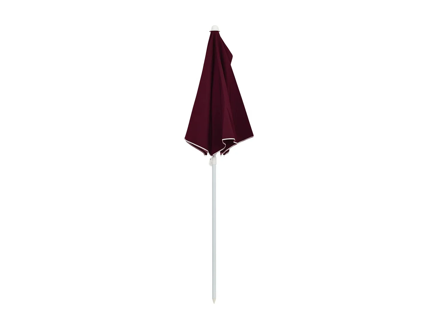Demi-parasol de jardin avec mât 180x90 cm rouge bordeaux