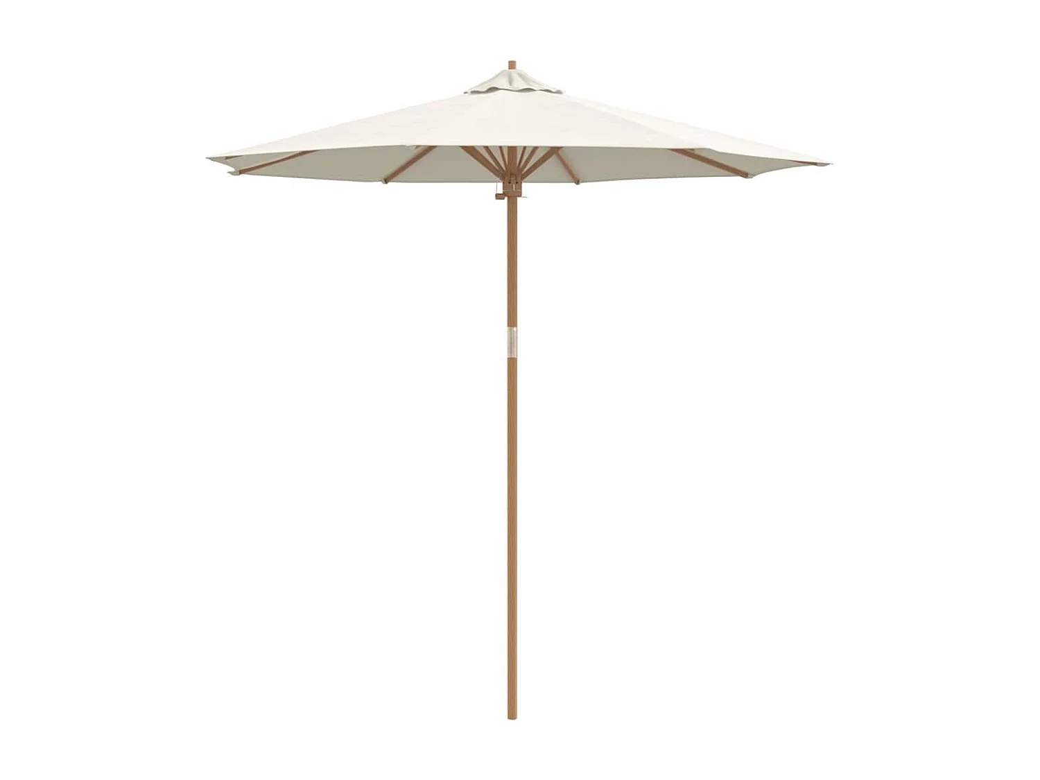 Parasol de jardin-Parasol d'extérieur Blanc crème 240 x 240 x 260 cm Bambou