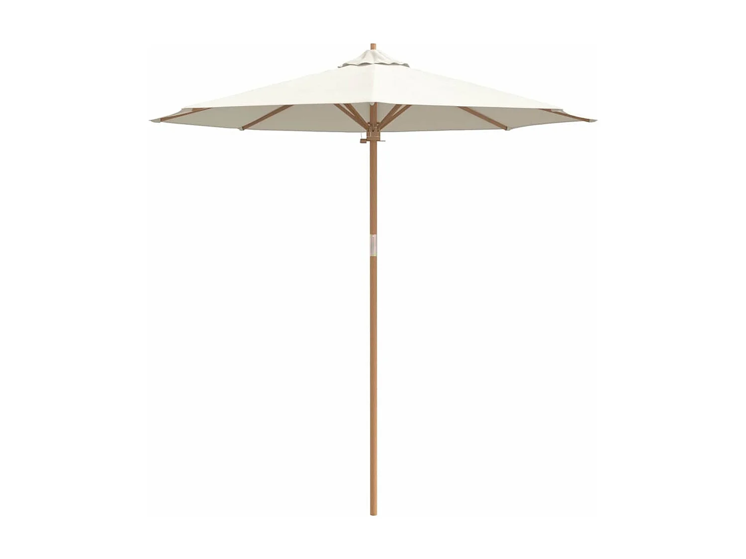 Parasol de jardin-Parasol d'extérieur Blanc crème 240 x 240 x 260 cm Bambou