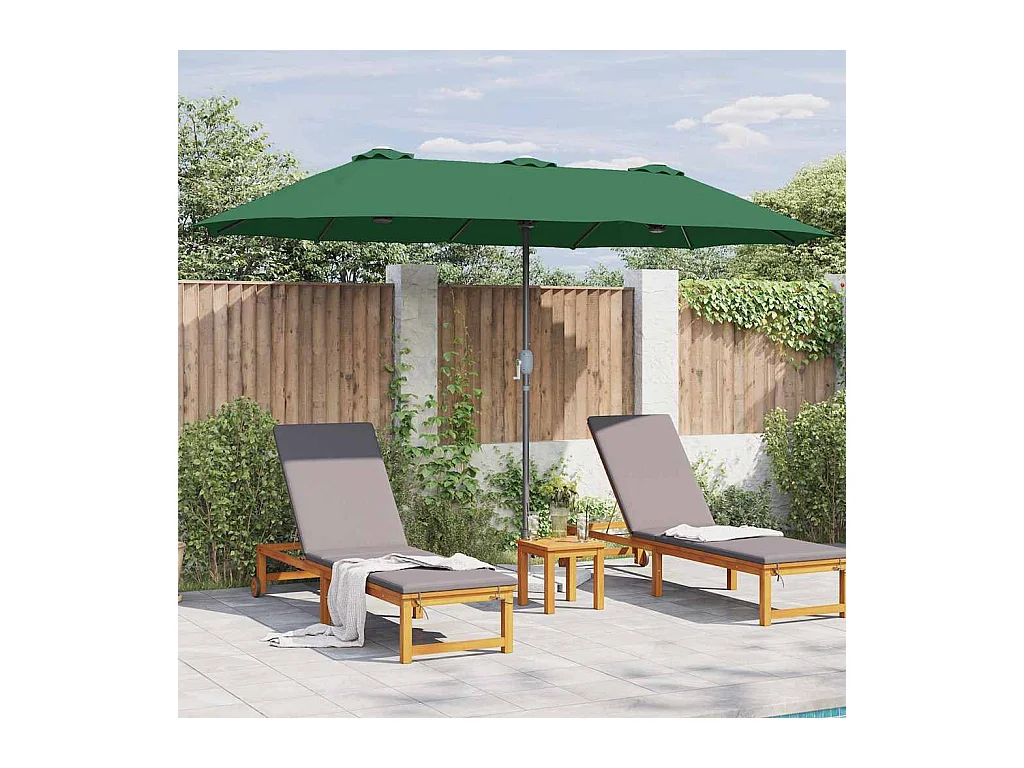 Parasol de jardin-Parasol d'extérieur Vert 370 x 197 x 239 cm
