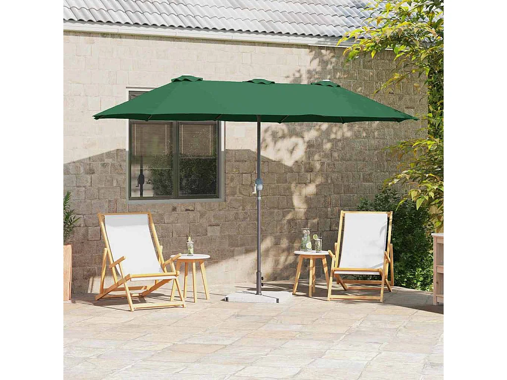 Parasol de jardin-Parasol d'extérieur Vert 370 x 197 x 239 cm