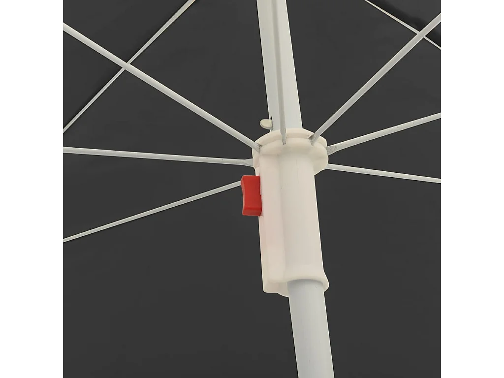 Parasol de jardin-Parasol d'extérieur avec mât en acier anthracite 180 cm